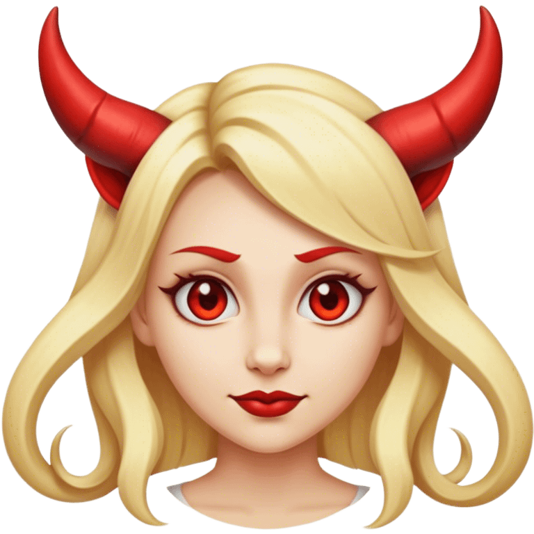 Blonde Lady devil  emoji