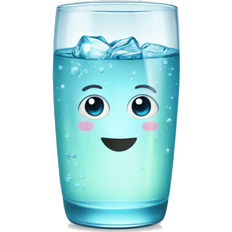 sparkling water in glass emoji