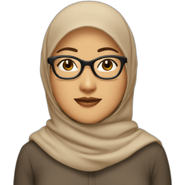 asian-woman-wearing-brown-hijab-and-glasses emoji