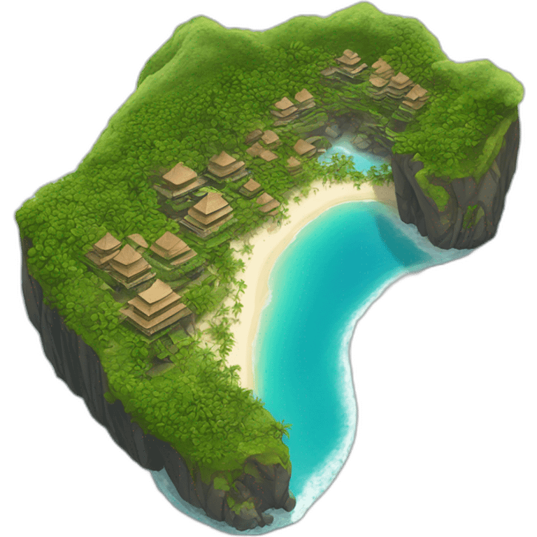 bali (indonesia) island from above emoji