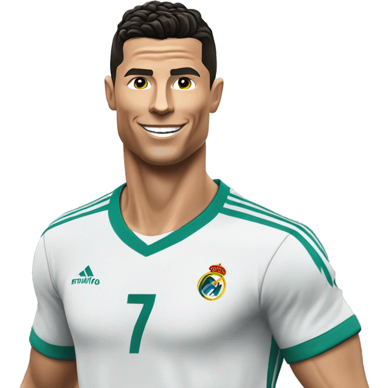 cristiano ronaldo con la camiseta e mesi emoji