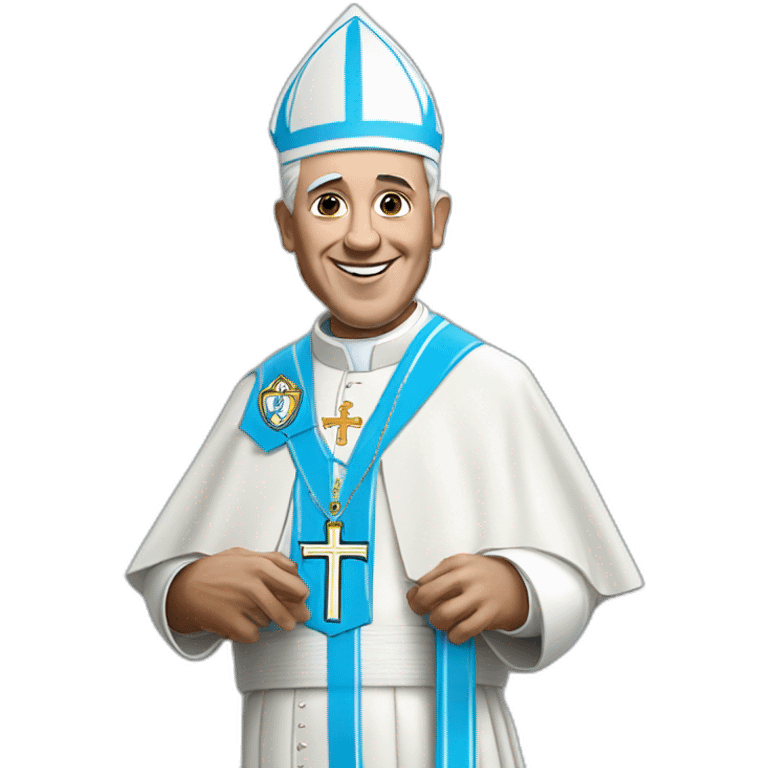 Pope Francis with the Olympique de Marseille jersey emoji