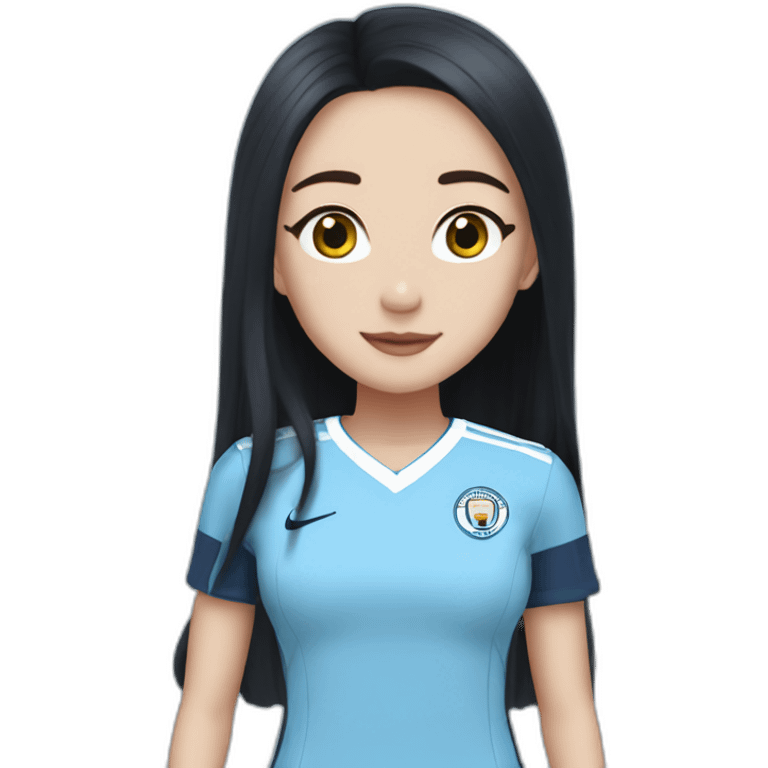 Jisoo in Manchestercity outfit emoji