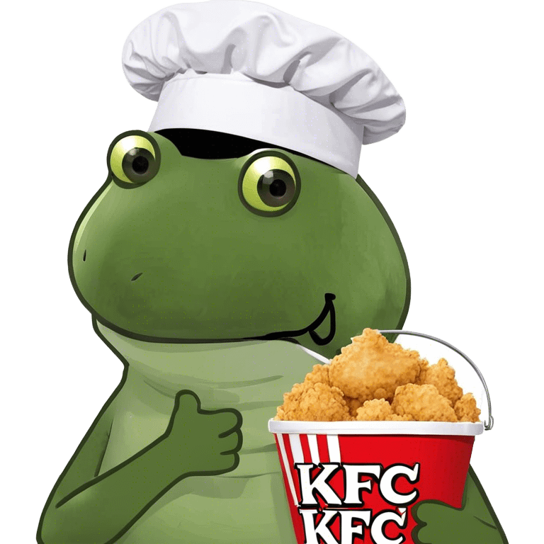 offering a bucket of kfc emoji