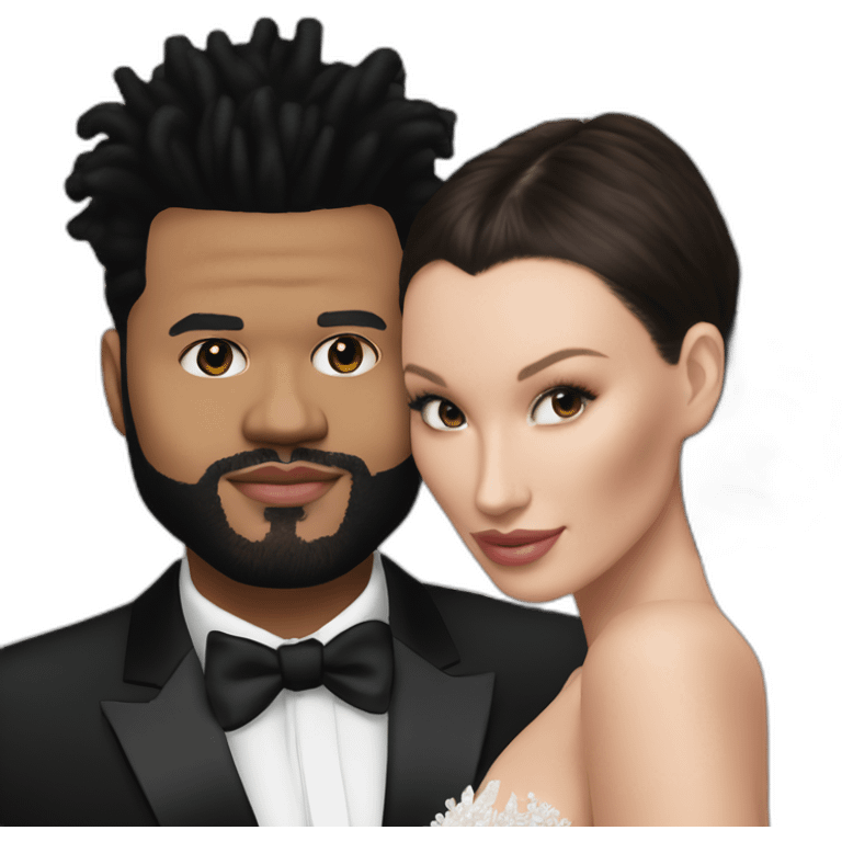 the weeknd marrying bella hadid emoji