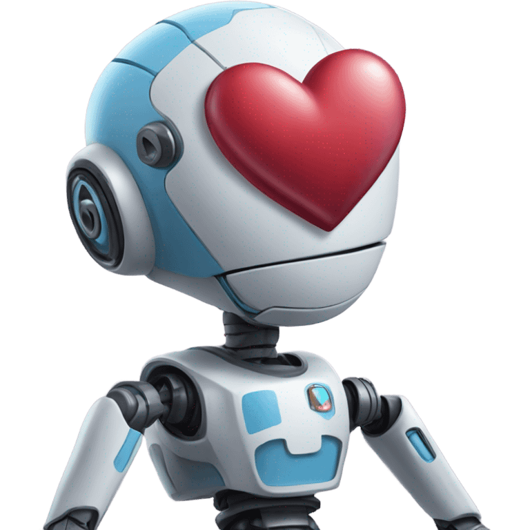 Un robot enamorado emoji