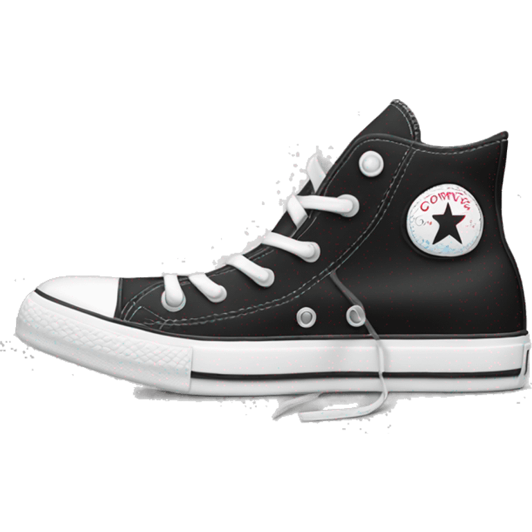 Black and white high top converse  emoji