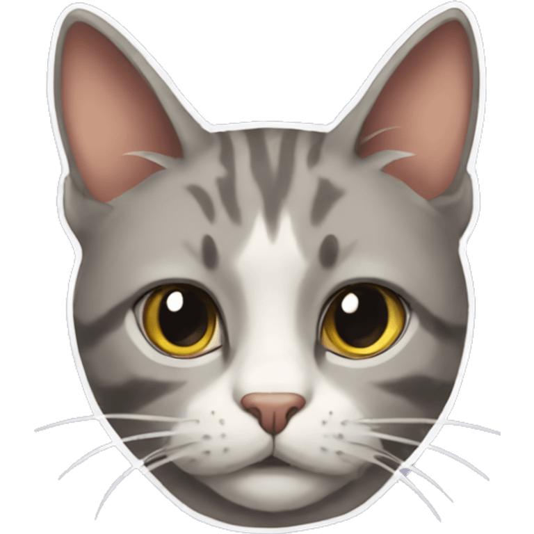 Sticker of a sophisticated cat emoji