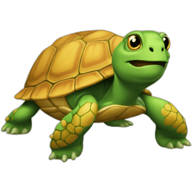 Tortue sur chat emoji