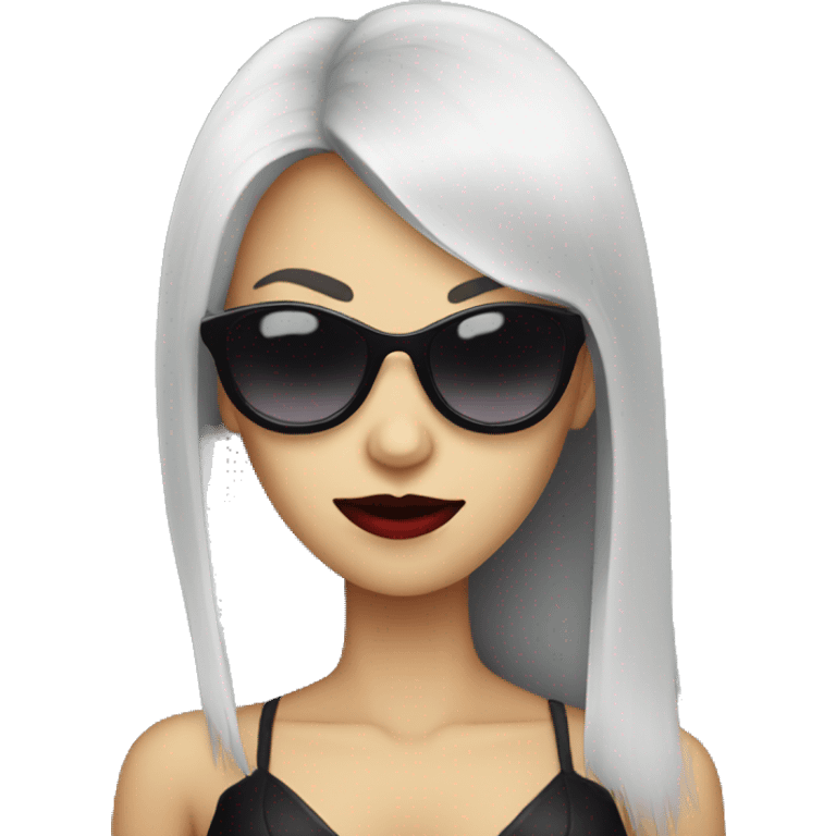 Female vampire with dark sunglasses emoji