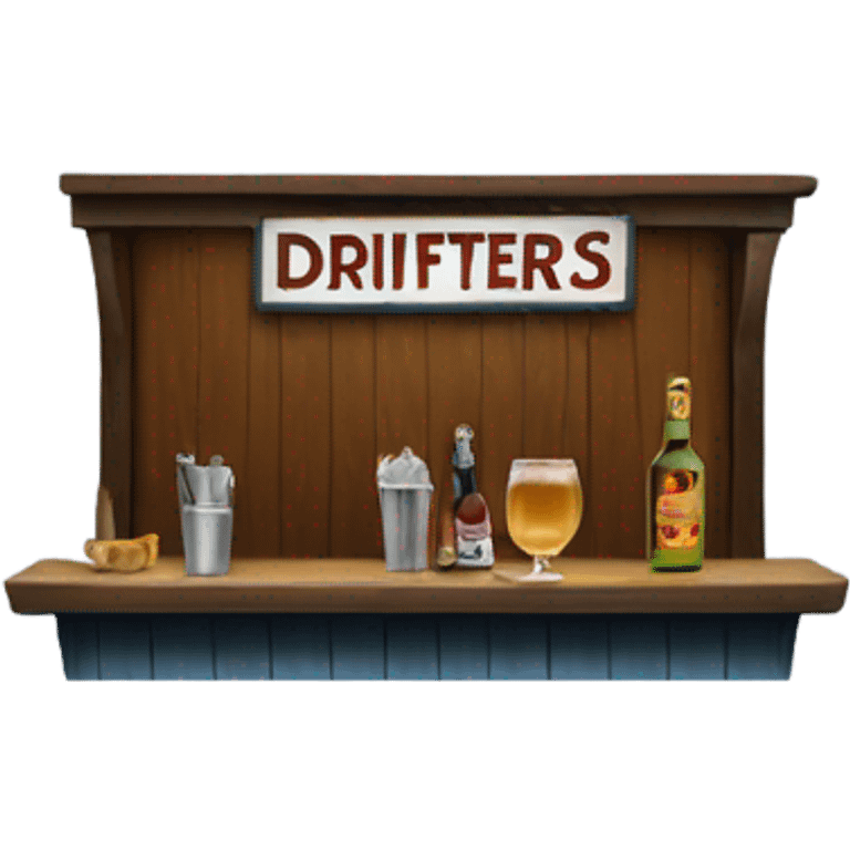 Bar with Drifters sign emoji