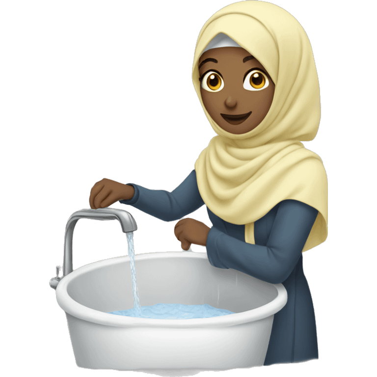 hijabi washing  emoji