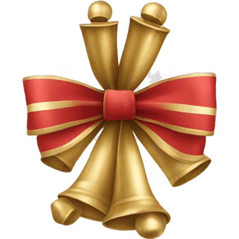 Bow with Christmas bells emoji