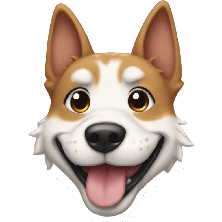 2D anime dog smiling emoji