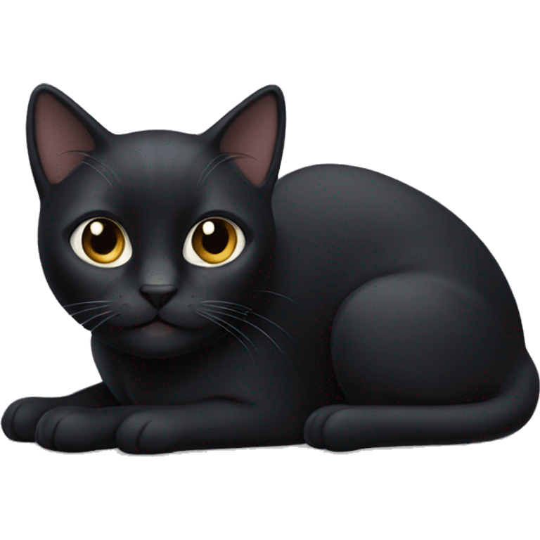 Black cat with white feet’s  emoji