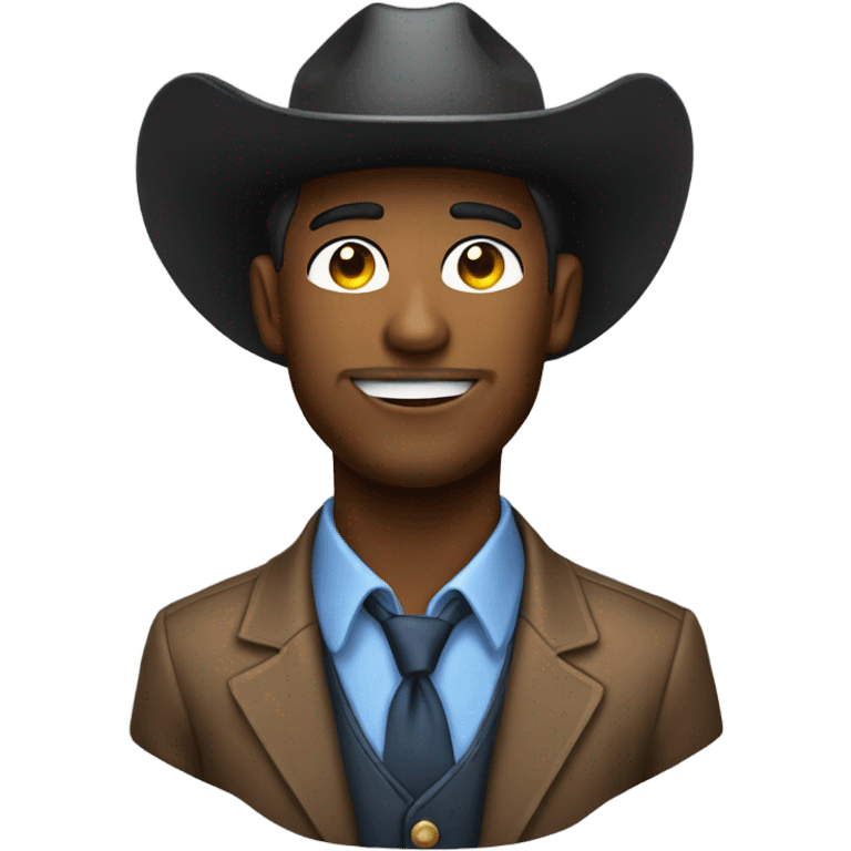 A man in suit with cowboy hat emoji