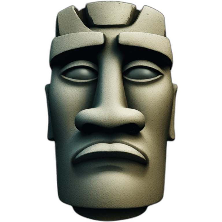 Easter-island-Moai-head-saluting-face emoji