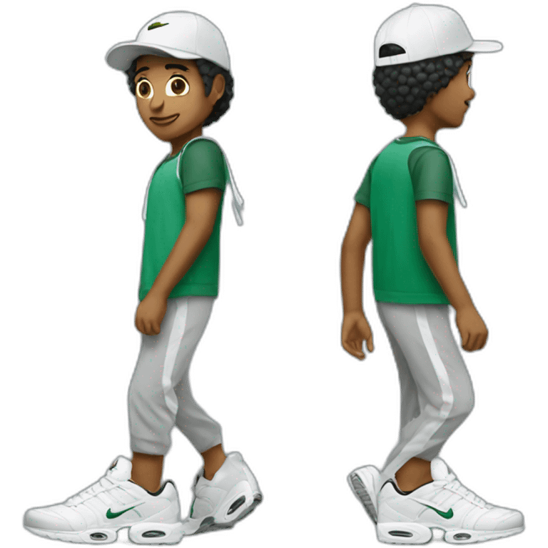 Arab with lacoste hat and nike tn shoes  emoji