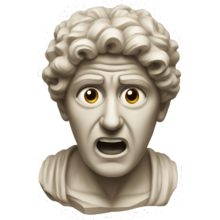 greek sculpture shocked face emoji