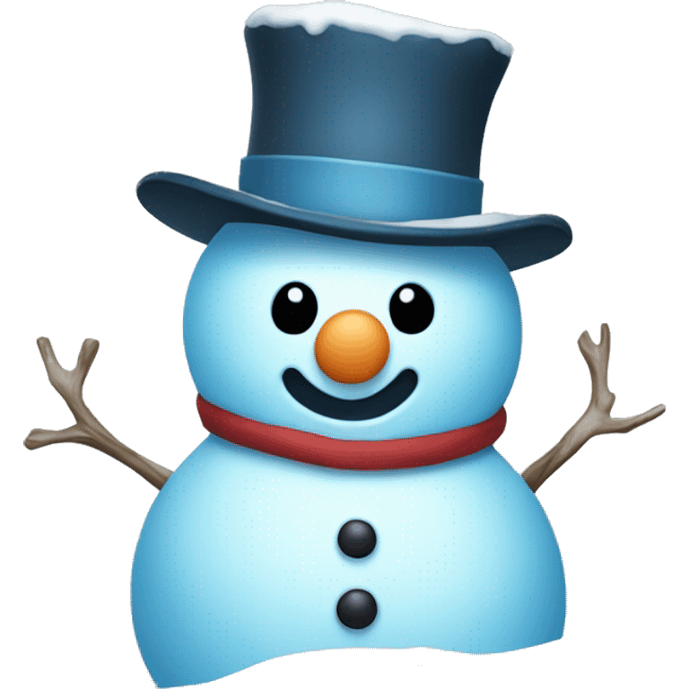 Light blue snowman emoji