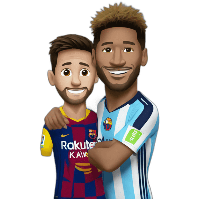 Messi avec Neymar  emoji