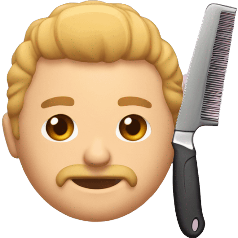 Emoji de barbero cortando el pelo emoji