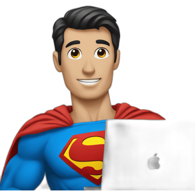 superman with laptop emoji