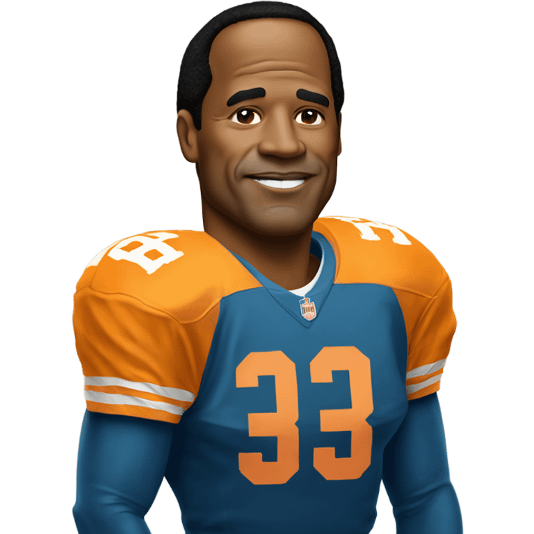 Oj Simpson in a Tennessee jersey emoji