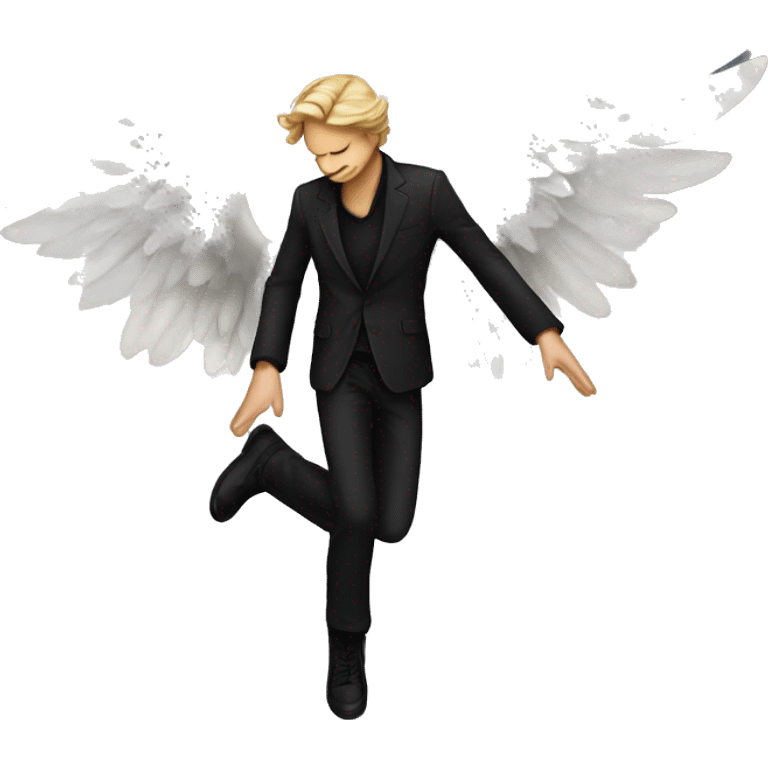 Falling Angel Lucifer Dark Wings  emoji