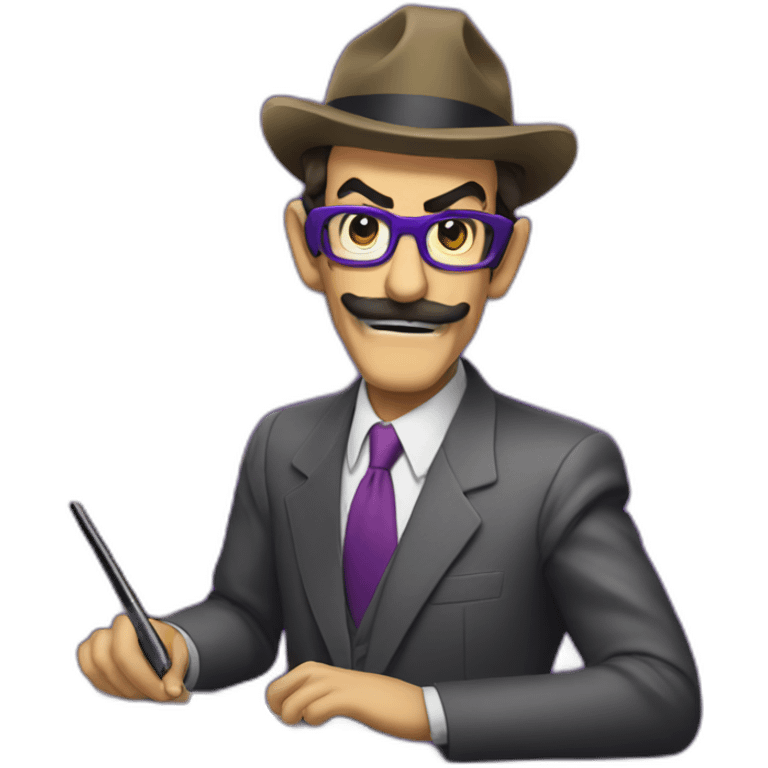 waluigi as a republican radio host emoji