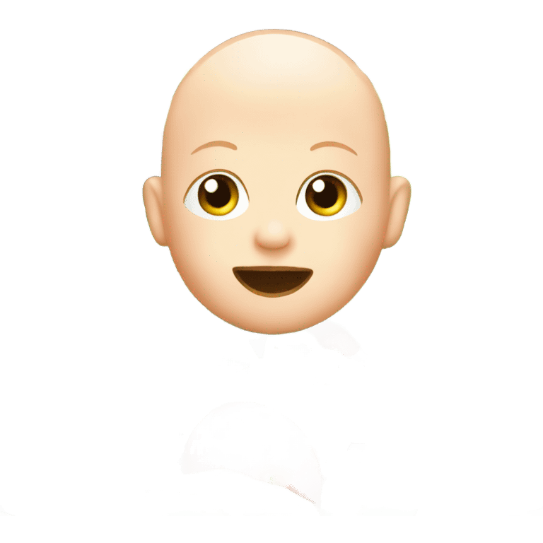 bald baby in a salad with multicolour hair emoji