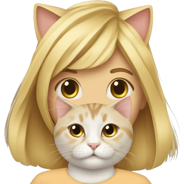 ırısh cat with blonde girl emoji