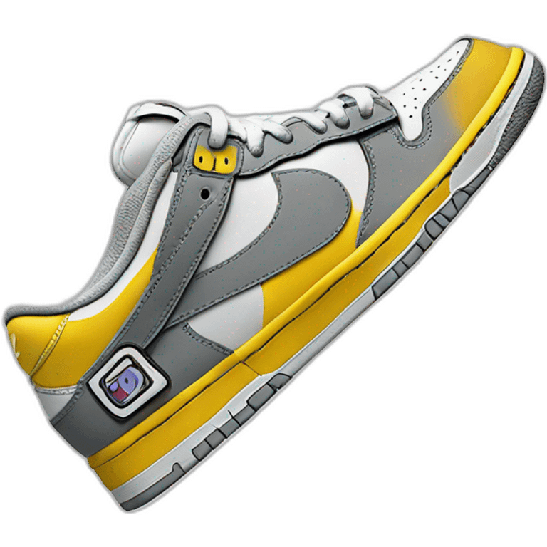 Robot in sneaker Nike dunk emoji