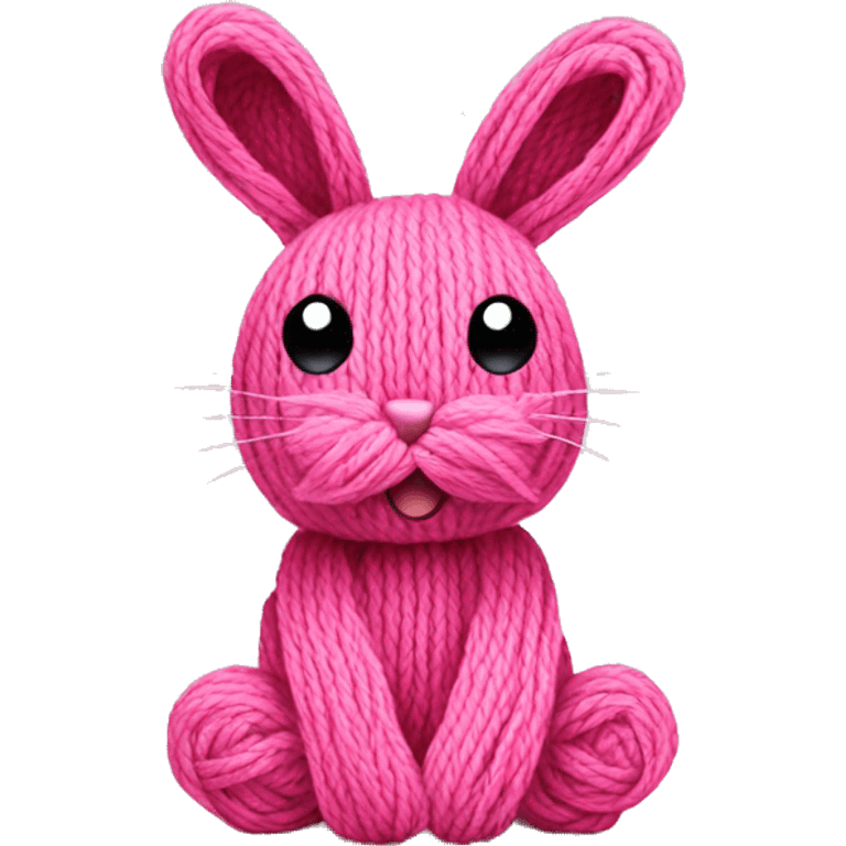 pink yarn bunny emoji