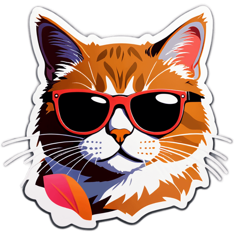 Cat with sunglasses emoji