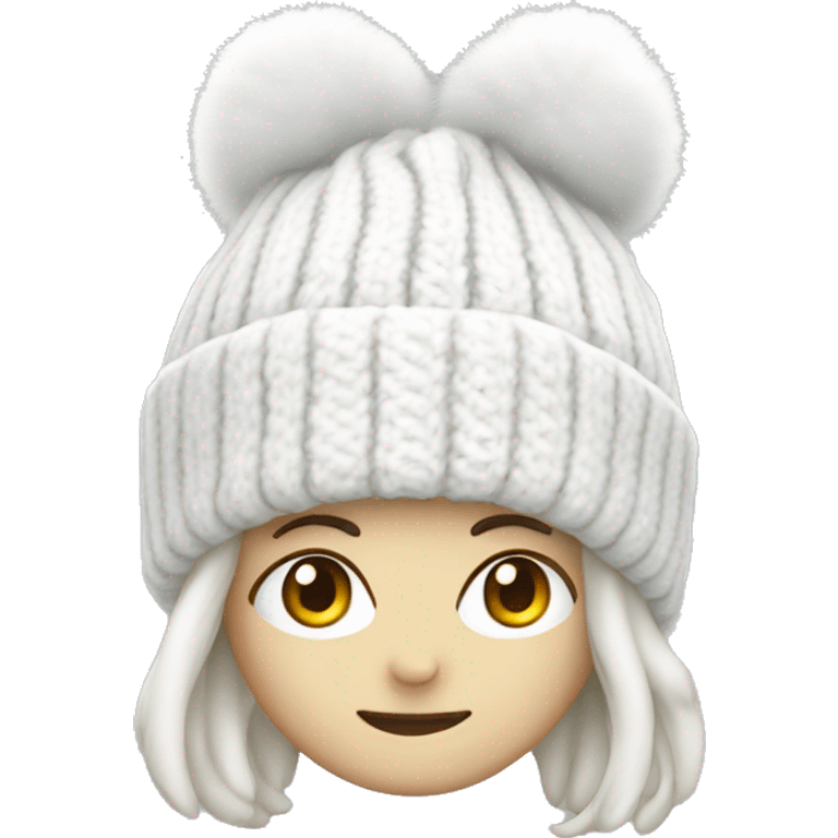 white winter beanie no person emoji