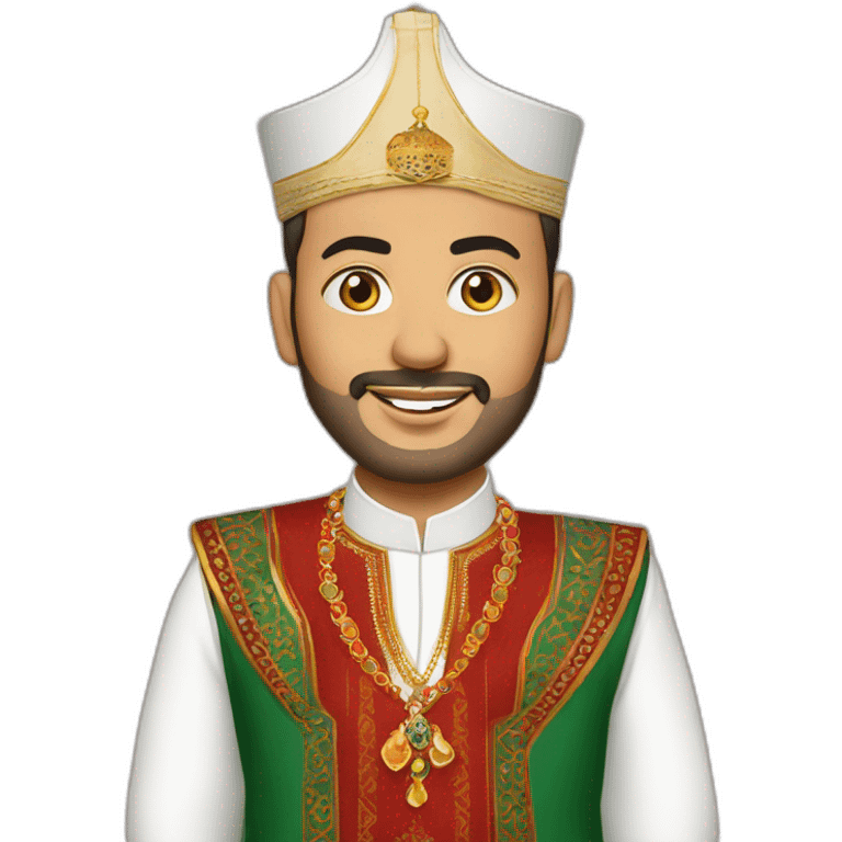 Mohammed VI in moroccan dress emoji