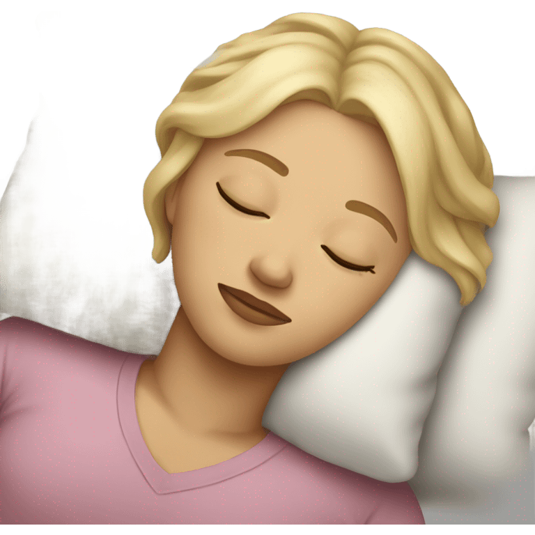 Blonde girl sleep emoji