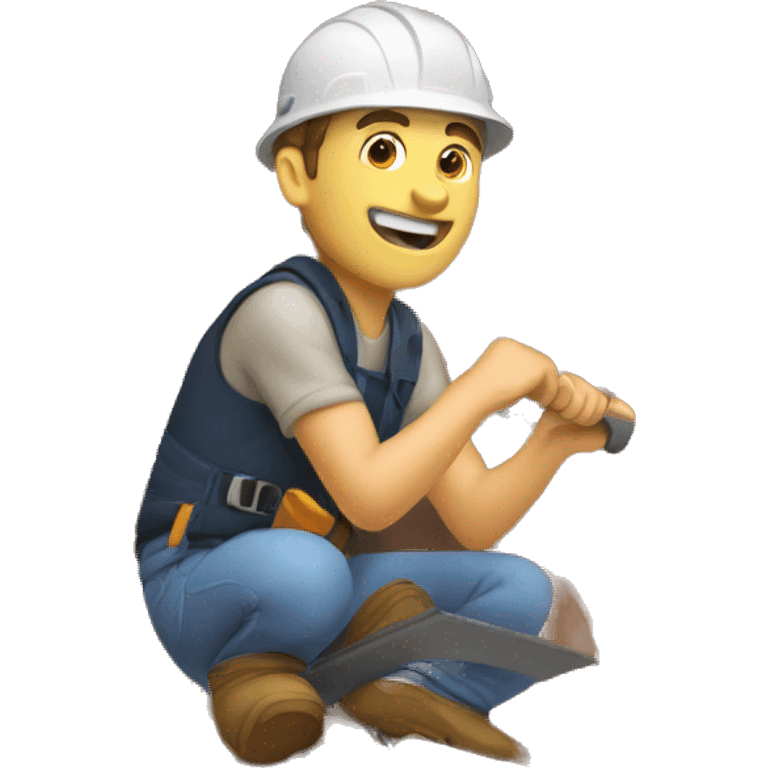 Guy roofing emoji