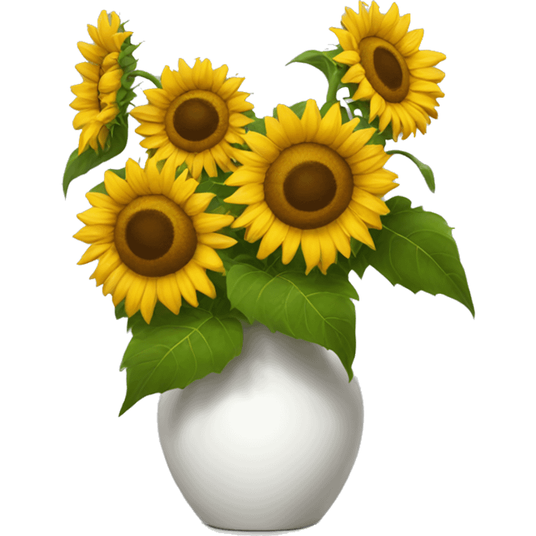 sunflowers in a white vase  emoji