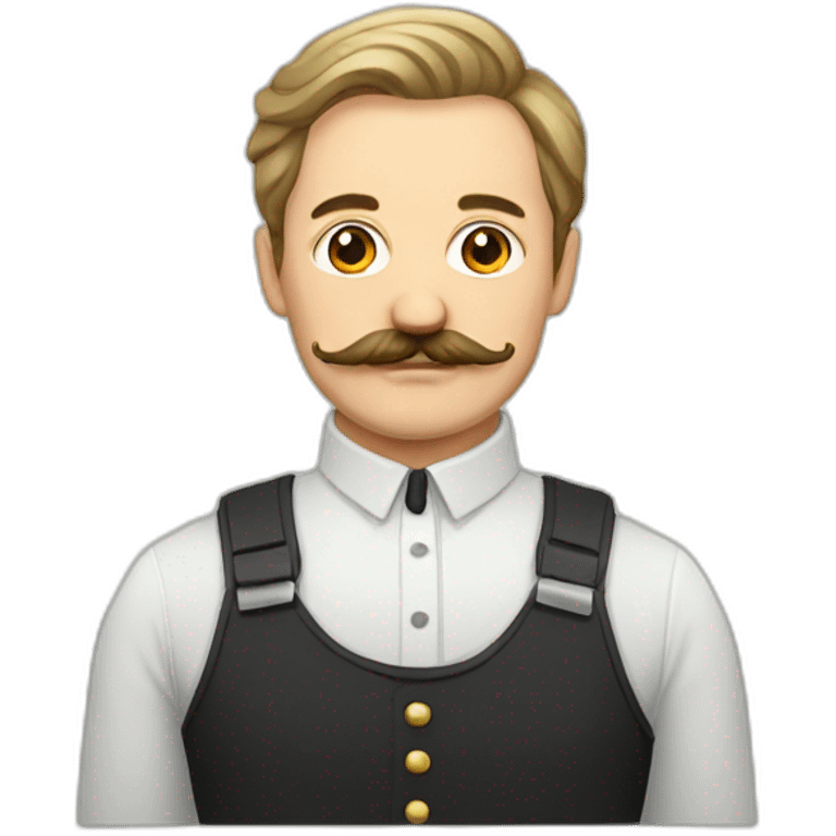 russian moustache husband with fish emoji