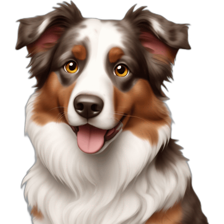 Red merle Australian Shepherd emoji