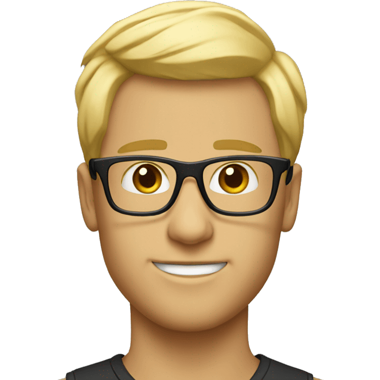 blonde bristle men glasses emoji