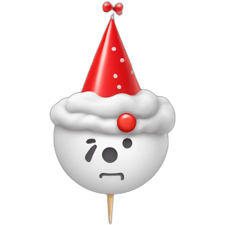 red pin with party hat emoji