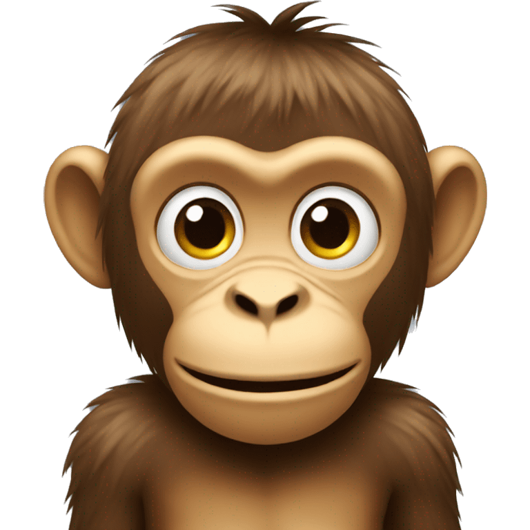 Monkey with hair emoji