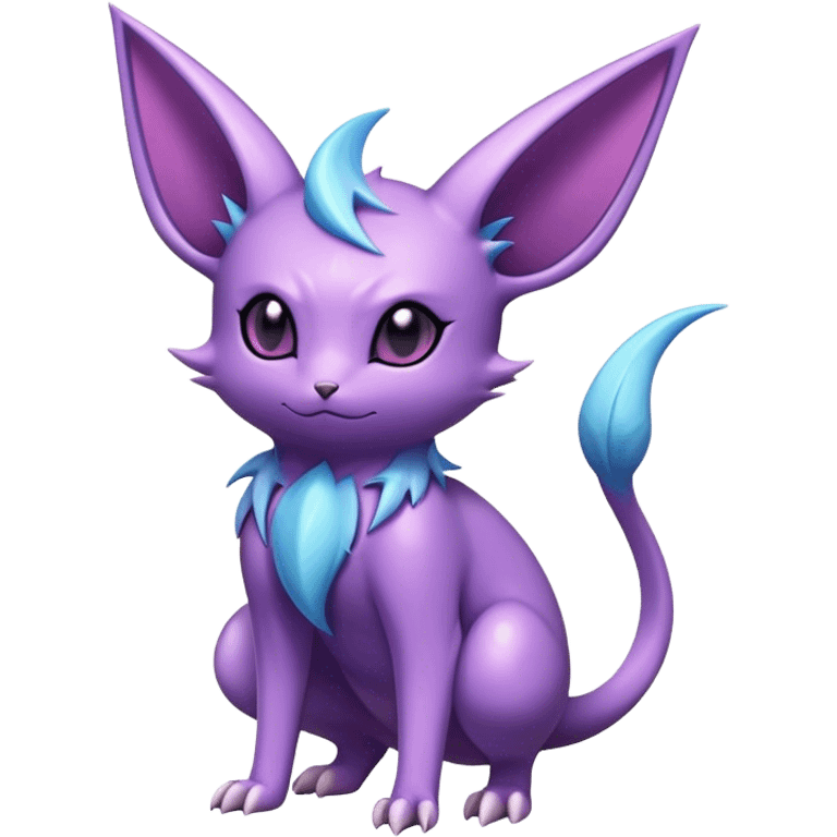 Cool Edgy Cute Shiny Ethereal Noibat-Espeon-Nidorino-hybrid  full body emoji