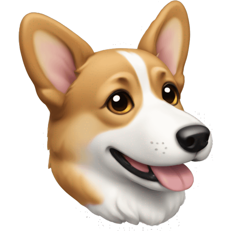 White tan and black corgi  emoji