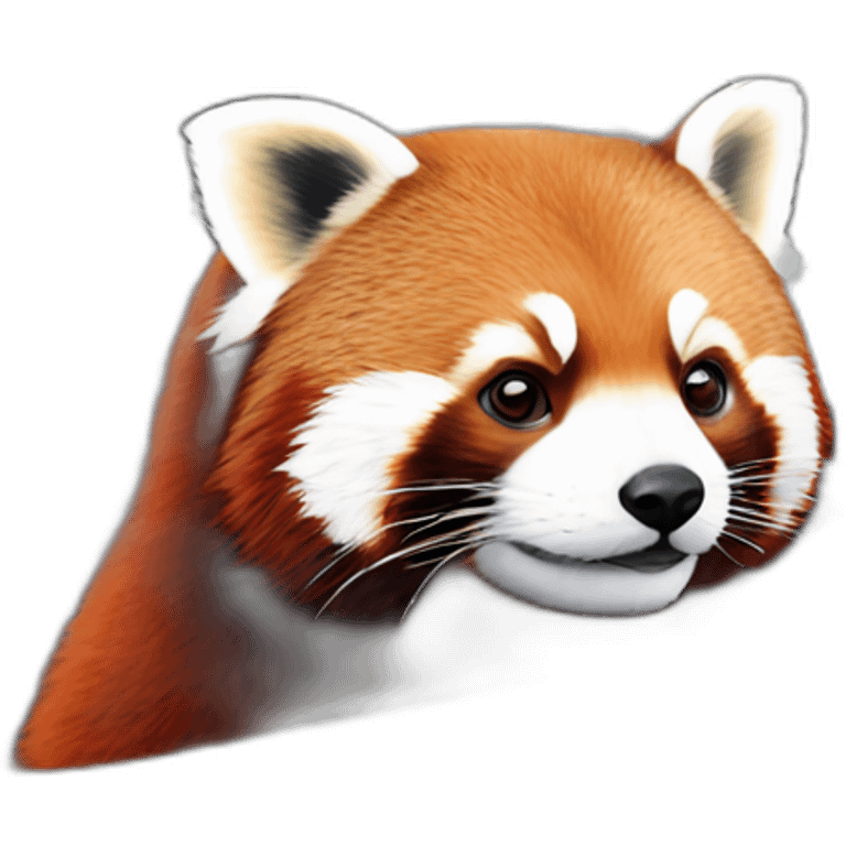 Red panda driving Aston Martin emoji