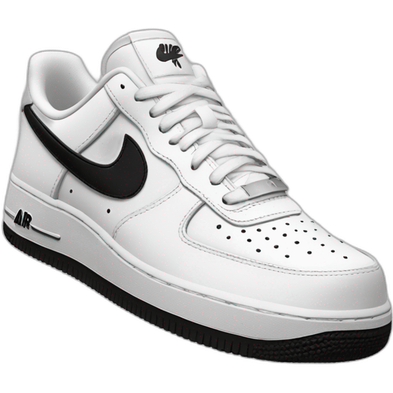 Air force 1 wite and black emoji