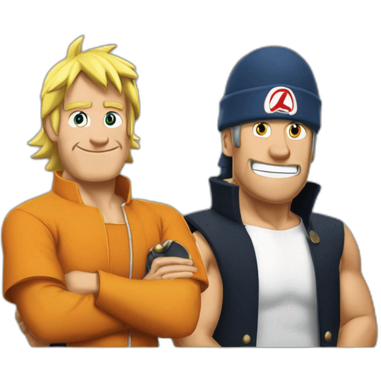 Astérix et Naruto et Macron emoji